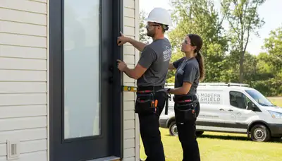 Professional door installation with durable vinyl siding in Nashville, TN home exterior