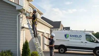 Gutter inspection service in Nashville, TN by Next Level Exteriors for vinyl siding and home protection