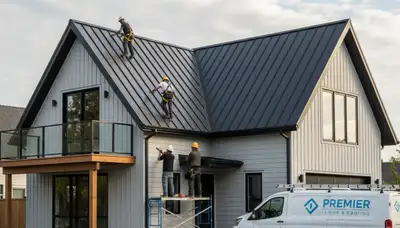 Professional metal roofing installation on Nashville TN home by Next Level Exteriors