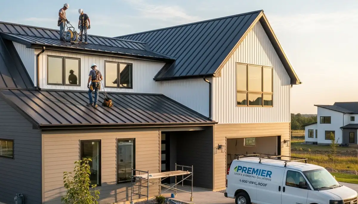 Professional metal roofing installation on Nashville TN home by Next Level Exteriors