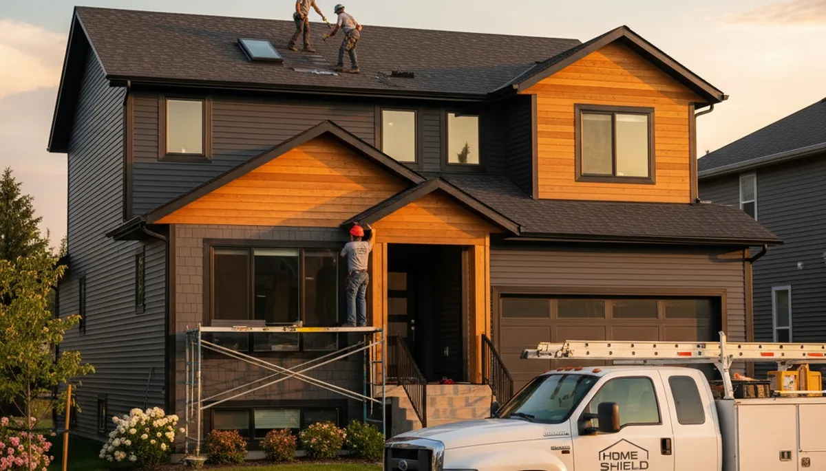Vinyl siding installation on home exterior in Nashville TN by Next Level Exteriors roofing experts