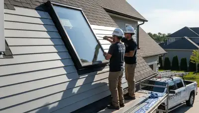 Professional skylight installation on vinyl siding home in Nashville, TN by Next Level Exteriors