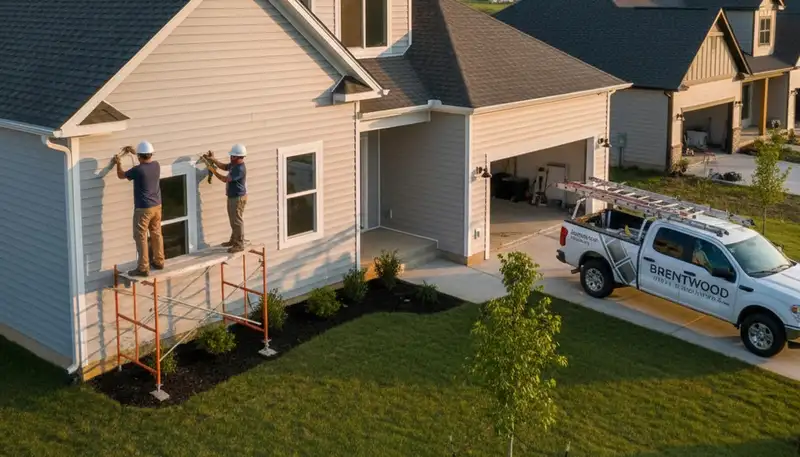 Professional vinyl siding installation on home exterior in Nashville, TN