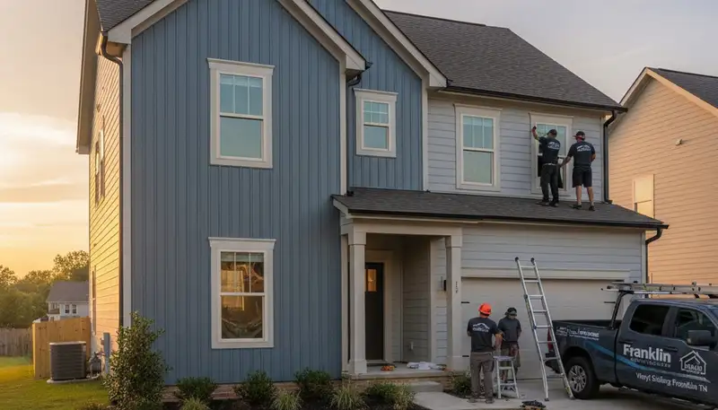 Professional vinyl siding installation on home exterior in Nashville, TN