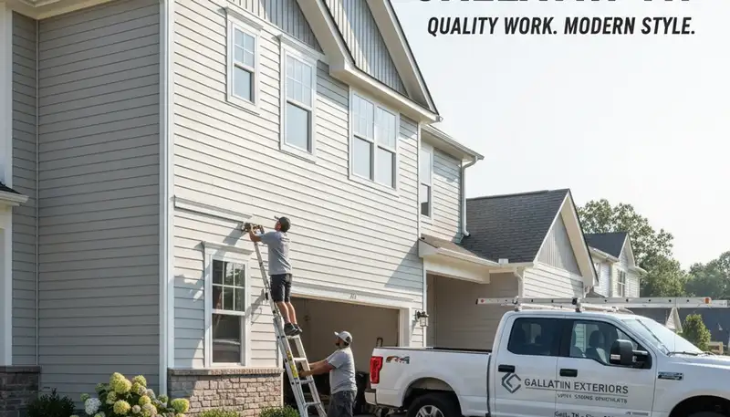 Professional vinyl siding installation on home exterior in Nashville, TN