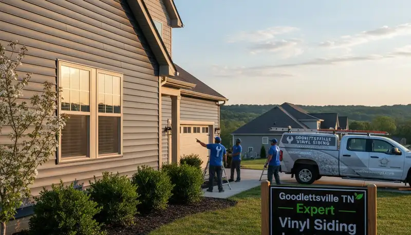 Professional vinyl siding installation on home exterior in Nashville, TN