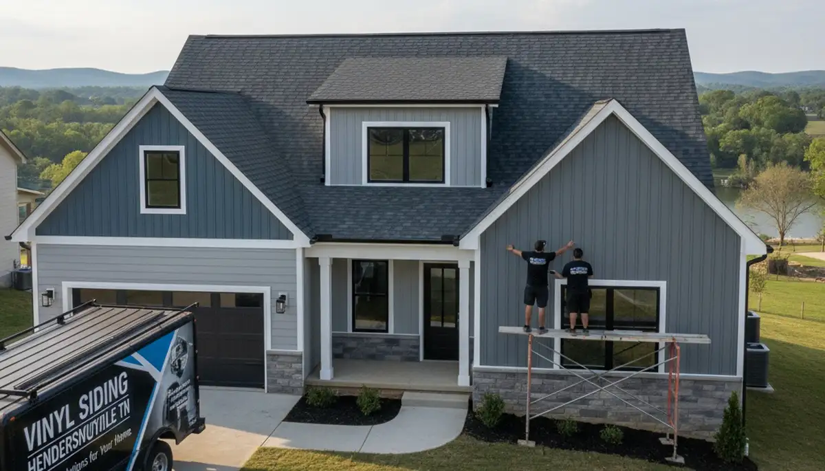 Professional vinyl siding installation on home exterior in Nashville, TN