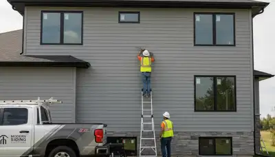 Professional vinyl siding installation on home exterior in Nashville, TN