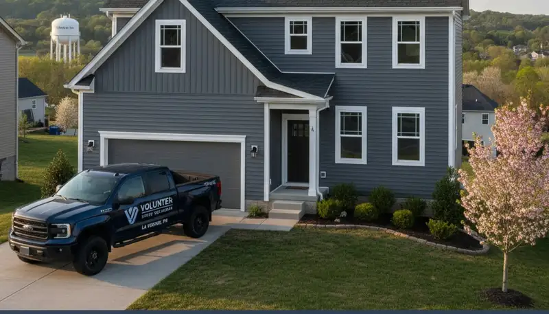 Professional vinyl siding installation on Nashville TN home exterior