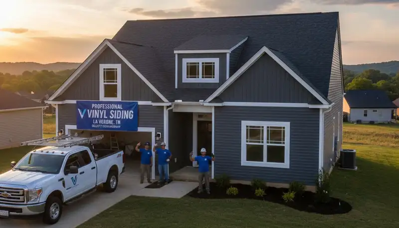 Professional vinyl siding installation on residential home in Nashville, TN