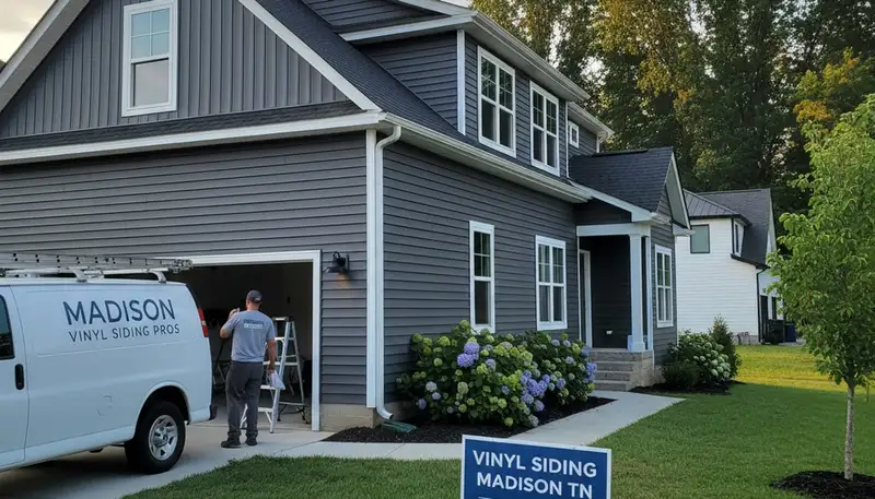 Professional vinyl siding installation on home exterior in Nashville, TN