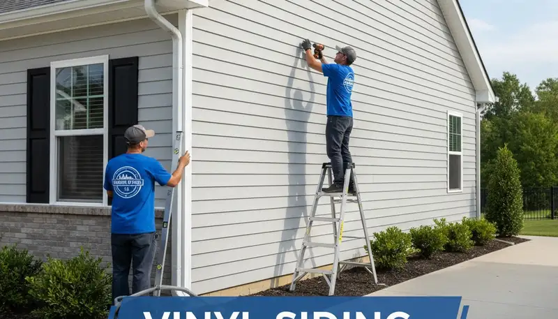 Professional vinyl siding installation on home exterior in Nashville, TN