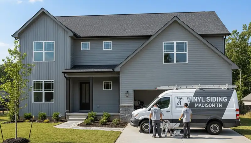 Professional vinyl siding installation on home exterior in Nashville, TN