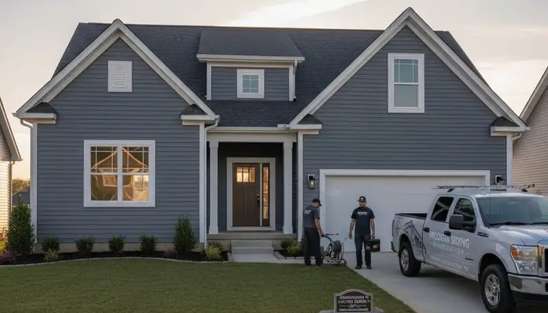 Professional vinyl siding installation on home exterior in Nashville, TN