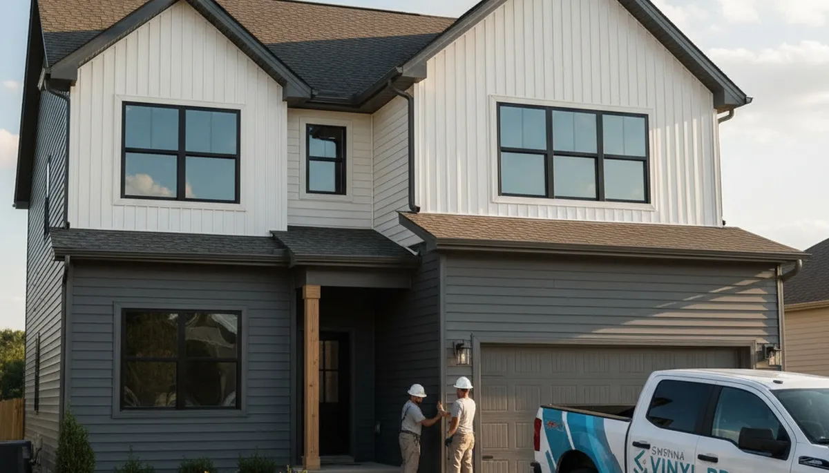 Professional vinyl siding installation on home exterior in Nashville, TN