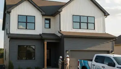 Professional vinyl siding installation on home exterior in Nashville, TN