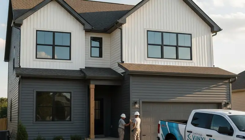 Professional vinyl siding installation on home exterior in Nashville, TN