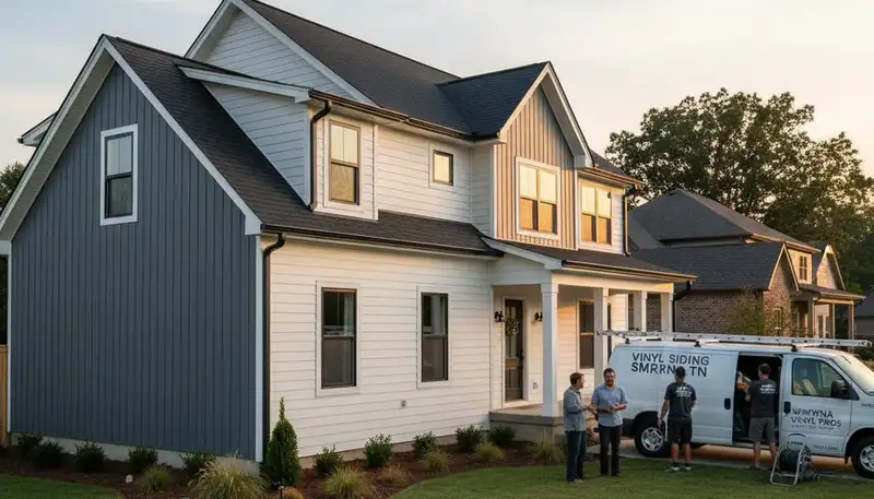 Professional vinyl siding installation on home exterior in Nashville, TN