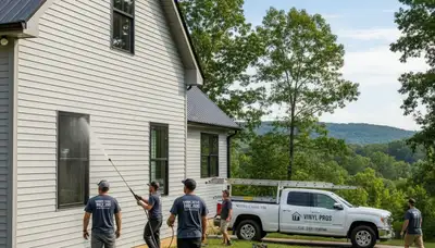 Professional vinyl siding installation on home exterior in Nashville, TN