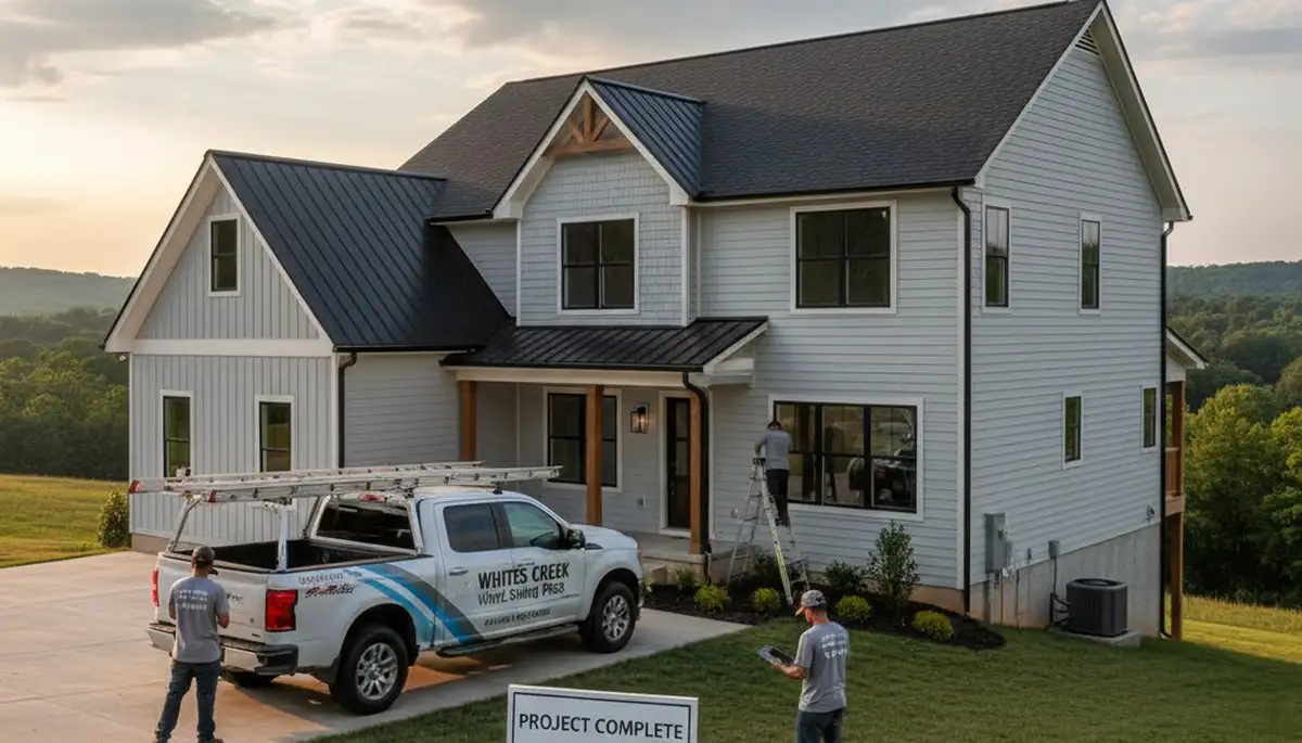 Professional vinyl siding installation on home exterior in Nashville, TN