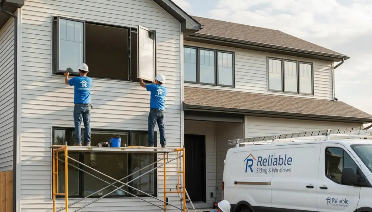 Professional window replacement by vinyl siding experts in Nashville, TN home exterior